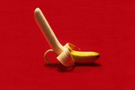 la banana simboleggia un pene ingrandito attraverso l'esercizio